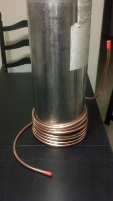 Tightly wrapping the tubing.