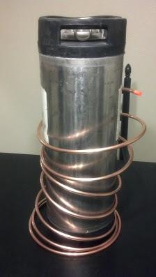 Warpping the copper tubing.