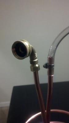Attaching fittings to the copper tube.
