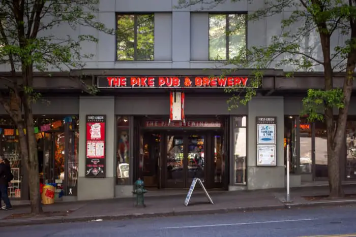 Front of the Pike Pub & Brewery in Seattle, WA.