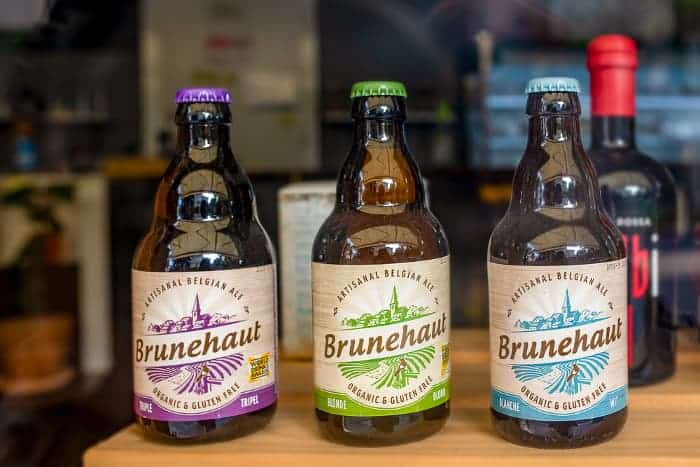 Bottles of Belgian Ale gluten-free beer.