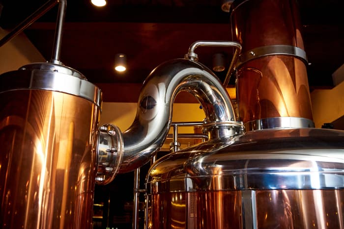 Beer brewery equipment.