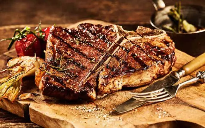 A grilled steak.